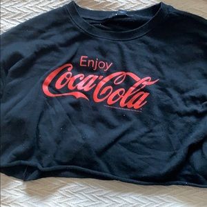 long sleeve coca cola crop top